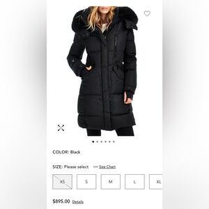 SAM black winter coat NEW